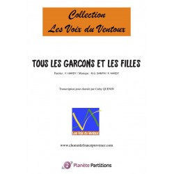 Partition TOUS LES GARÇONS ET LES FILLES Cathy QUENIN