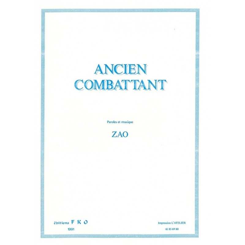 Partition ANCIEN COMBATTANT ZAO