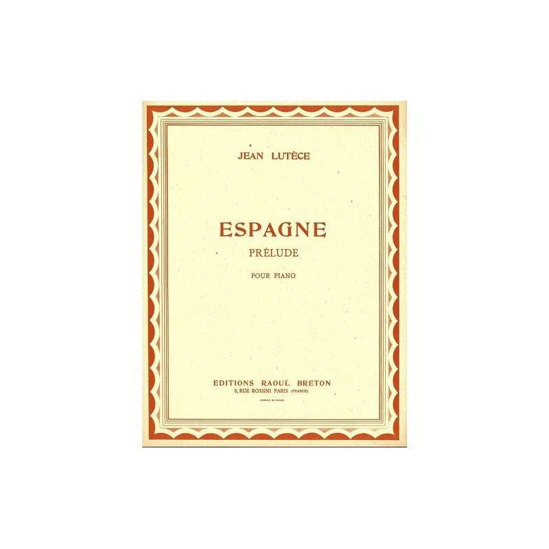 Partition Piano ESPAGNE Jean LUTÈCE