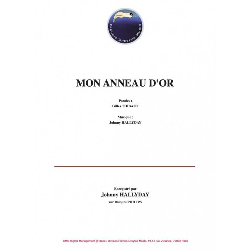 Partition MON ANNEAU D'OR Johnny Hallyday PDF