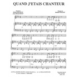 Sheet music QUAND J'ÉTAIS CHANTEUR
Michel Delpech PDF