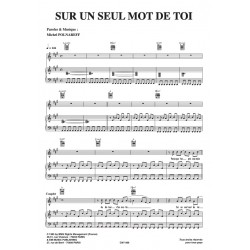 Partition SUR UN SEUL MOT DE TOI Michel Polnareff PDF