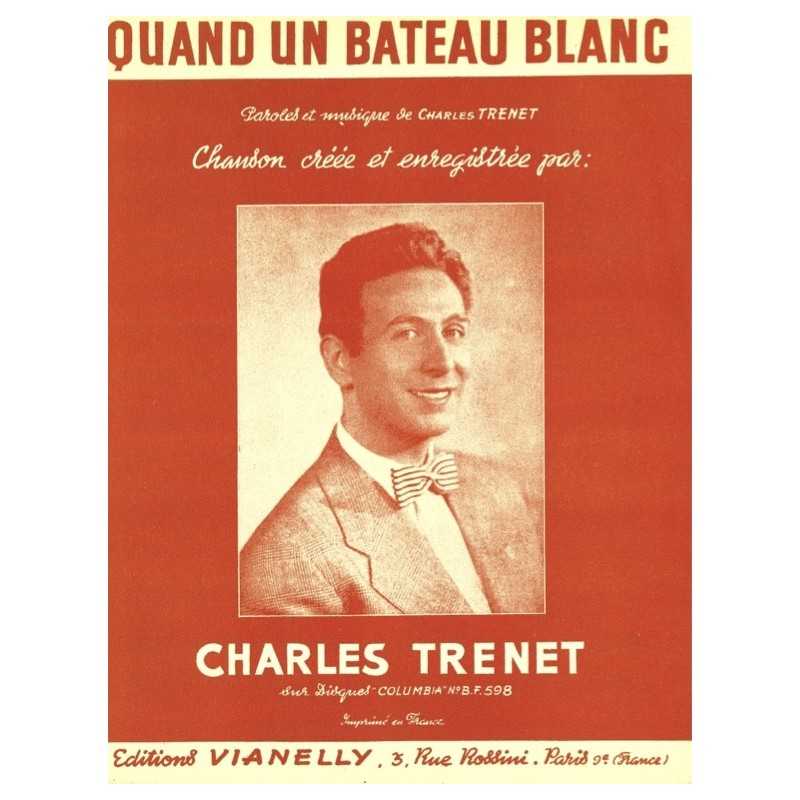Sheet music QUAND UN BATEAU BLANC Charles TRENET