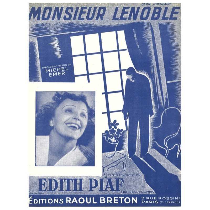 Partition MONSIEUR LENOBLE Édith PIAF