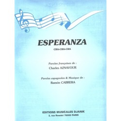 Partition ESPERANZA Charles AZNAVOUR