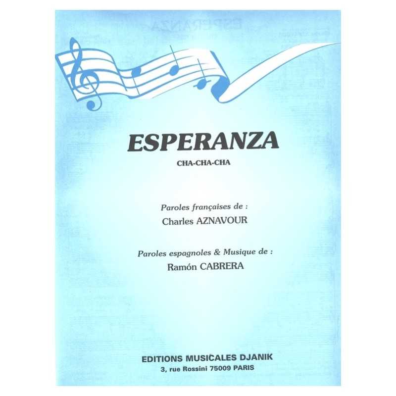 Partition ESPERANZA Charles AZNAVOUR