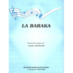 Sheet music LA BARAKA Charles AZNAVOUR
