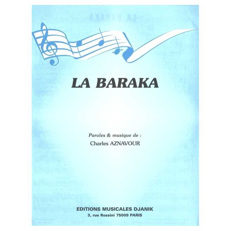Sheet music LA BARAKA Charles AZNAVOUR