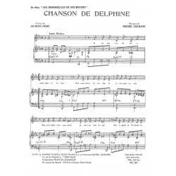 Sheet music CHANSON DE DELPHINE Michel LEGRAND PDF