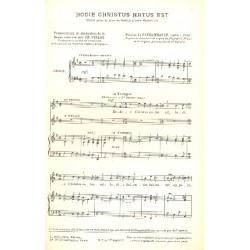 Sheet music HODIE CHRISTUS NATUS EST Louis-Nicolas CLERAMBAULT
