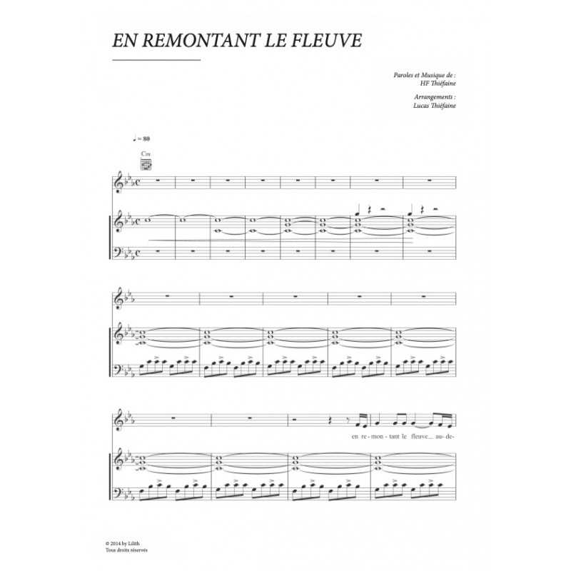 Partition EN REMONTANT LE FLEUVE Hubert-Félix THIÉFAINE PDF