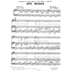 Partition AVE MARIA Serge Lama PDF