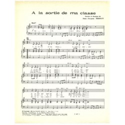 Partition À LA SORTIE DE MA CLASSE Chantal GOYA