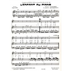 Sheet music L'ENFANT AU PIANO Serge LAMA PDF