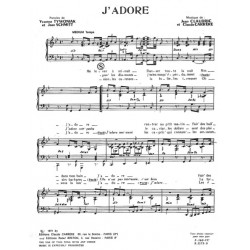 Sheet music J'ADORE Sheila