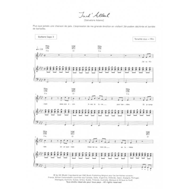 Partition INCH'ALLAH Salvatore ADAMO PDF