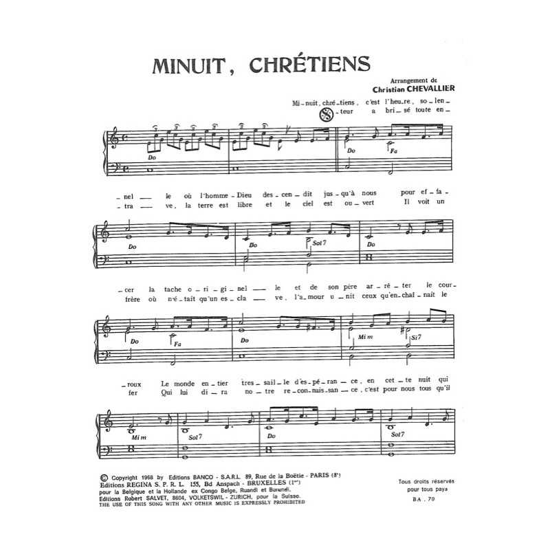 Partition MINUIT CHRÉTIENS Mireille MATHIEU