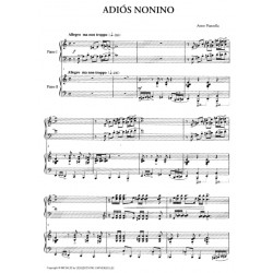 ADIOS NONINO (4 HANDS) Piazzolla