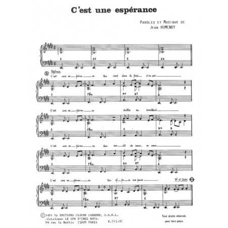 C'EST UNE ESPÉRANCE