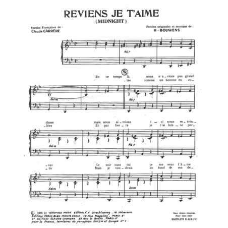 REVIENS JE T'AIME (MIDNIGHT)