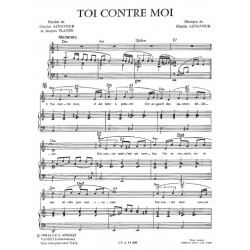 Sheet music TOI CONTRE MOI Charles AZNAVOUR