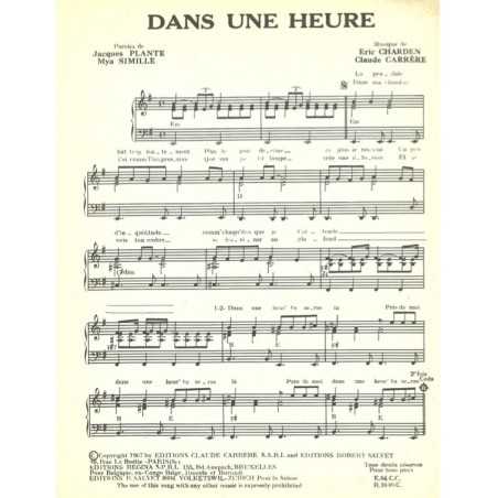 DANS UNE HEURE