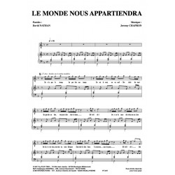 Sheet music LE MONDE NOUS APPARTIENDRA Kids United PDF