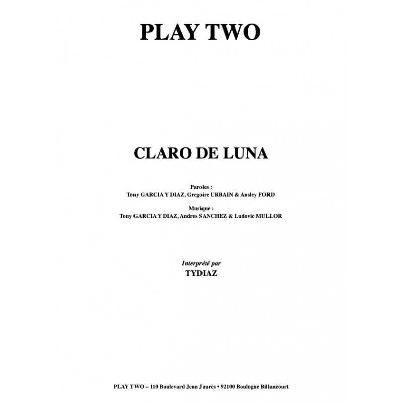 Partition CLARO DE LUNA TYDIAZ PDF