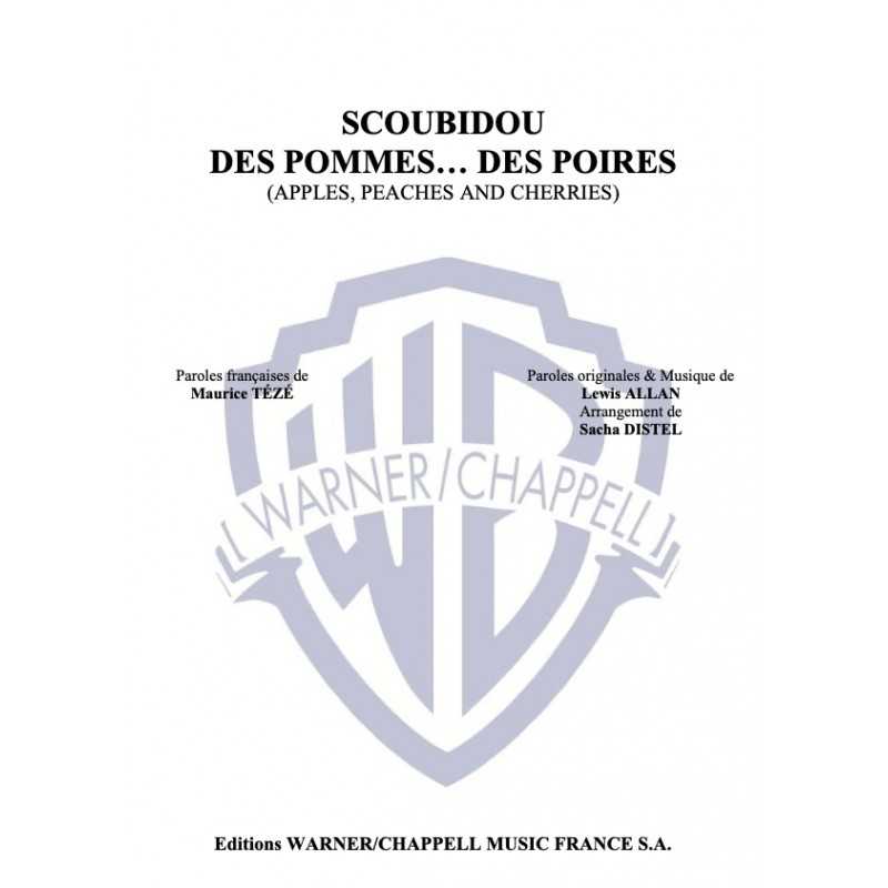 Sheet music SCOUBIDOU DES POMMES DES POIRES Sacha Distel PDF