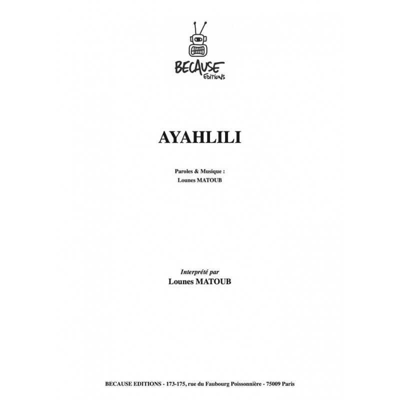 Sheet music AYAHLILI MATOUB LOUNÈS PDF