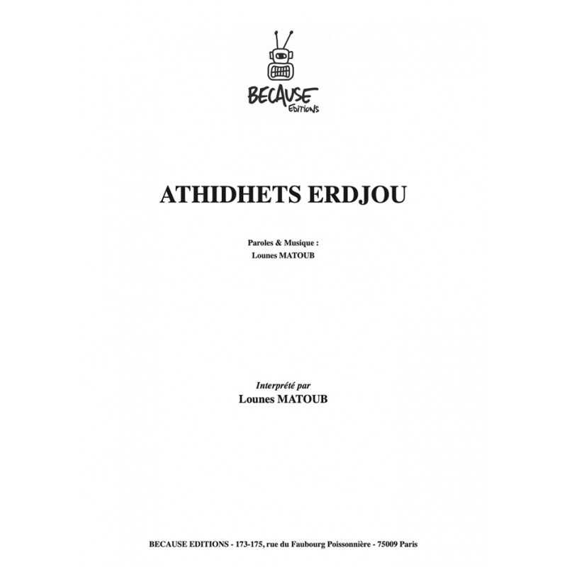 Sheet music ATHIDHETS ERDJOU MATOUB LOUNÈS pdf