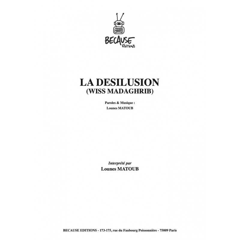 Sheet music LA DESILLUSION MATOUB LOUNÈS pdf