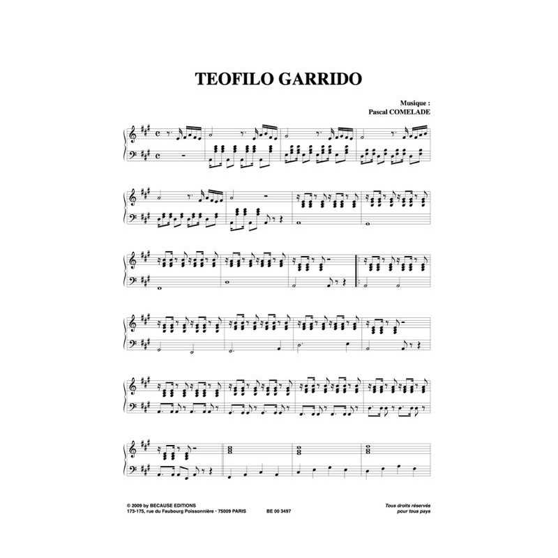 Partition PDF TEOFILO GARRIDO Pascal COMELADE