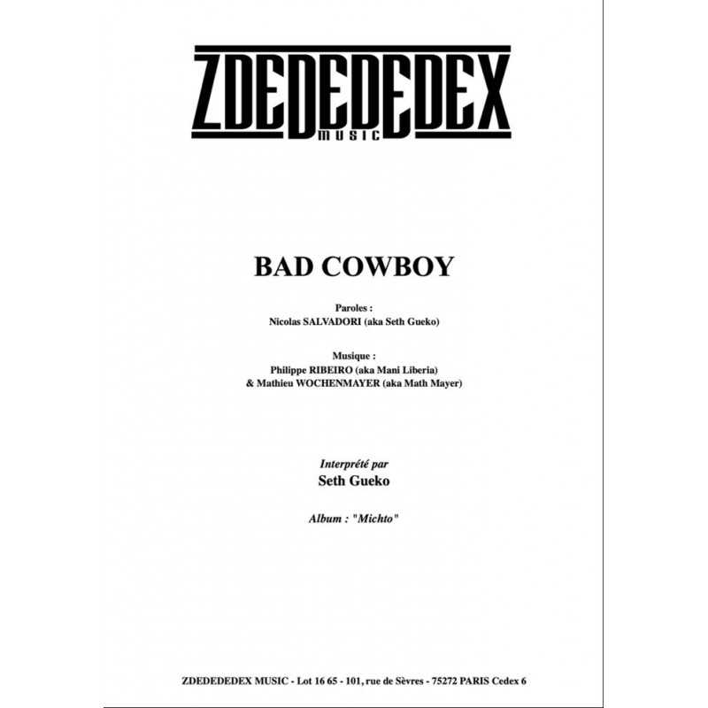 Partition PDF BAD COWBOY SETH GUEKO