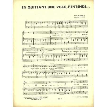 EN QUITTANT UNE VILLE, J'ENTENDS