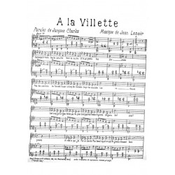 Partition A LA VILLETTE ARLETTY pdf