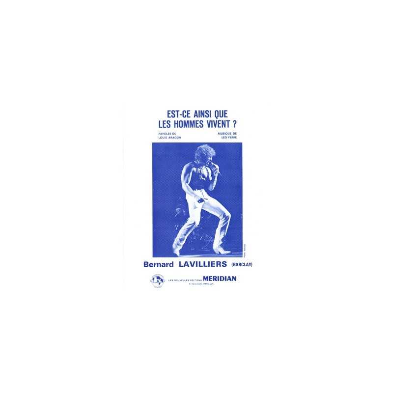 Sheet music EST-CE AINSI QUE LES HOMMES VIVENT ? Bernard Lavilliers