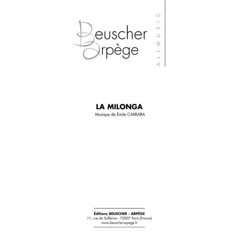 Partition PDF LA MILONGA Émile CARRARA