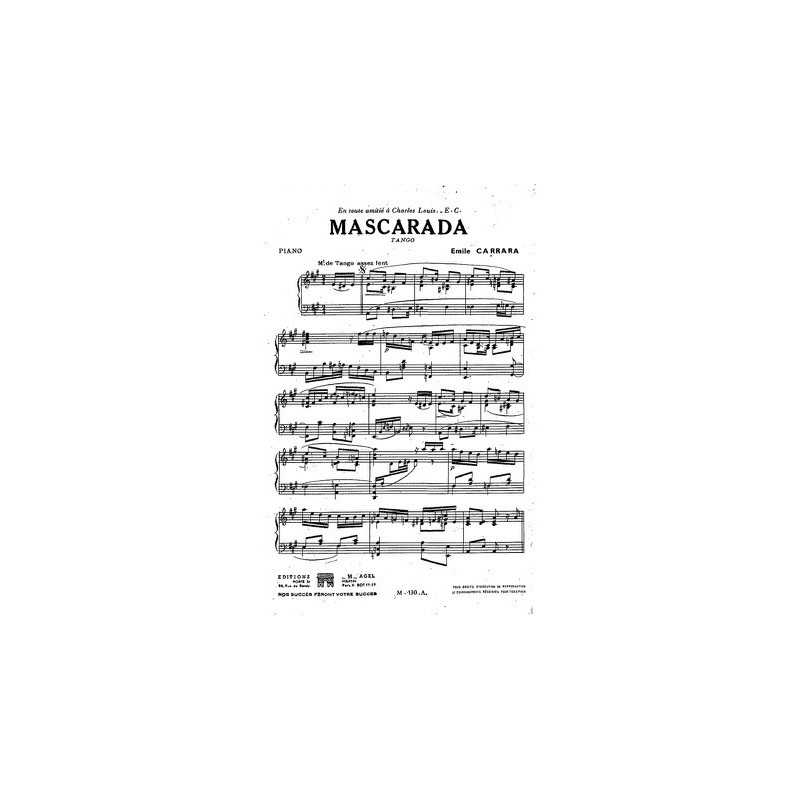 Partition PDF MASCARADA Emile CARRARA