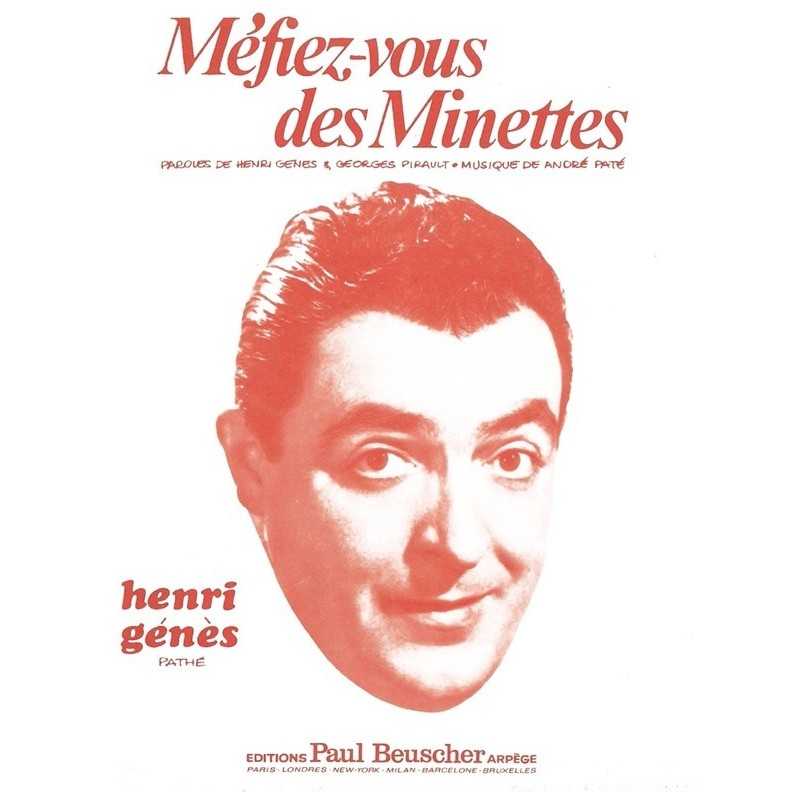 Partition PDF MÉFIEZ-VOUS DES MINETTES Henri Génès
