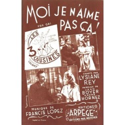 Partition PDF MOI JE N'AIM' PAS ÇA Lysiane REY