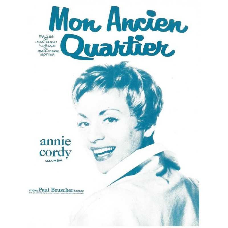 Partition PDF MON ANCIEN QUARTIER Annie CORDY