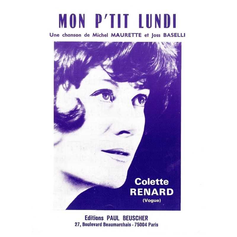 Partition PDF MON P'TIT LUNDI Colette RENARD