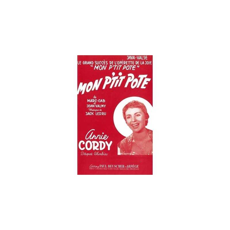 Partition PDF MON P'TIT POTE Annie CORDY