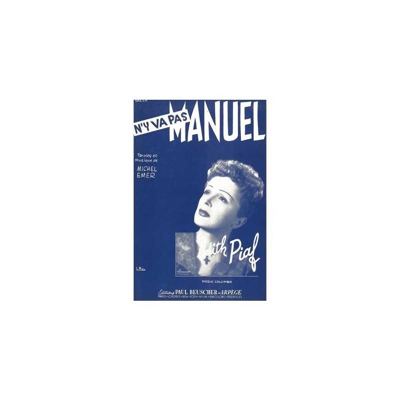Partition PDF N'Y VAS PAS MANUEL Édith PIAF