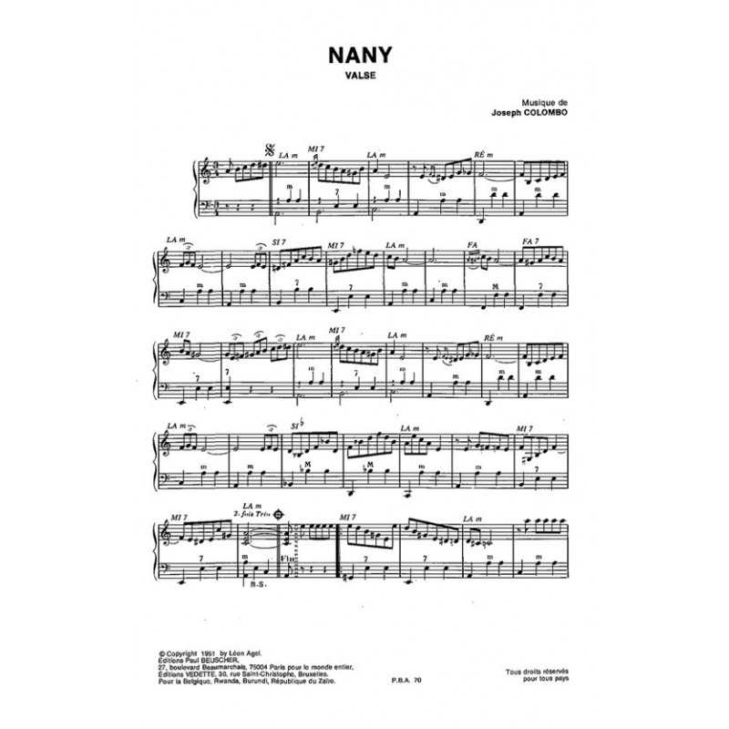 Partition PDF NANY Joseph COLOMBO