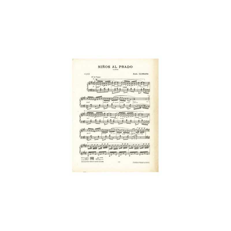Partition PDF NINOS AL PRADO Émile CARRARA