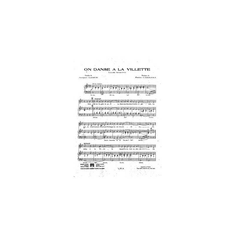 Partition PDF ON DANSE A LA VILLETTE DAMIA