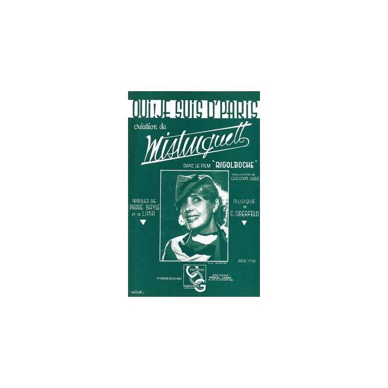 Partition PDF OUI ! JE SUIS D'PARIS MISTINGUETT