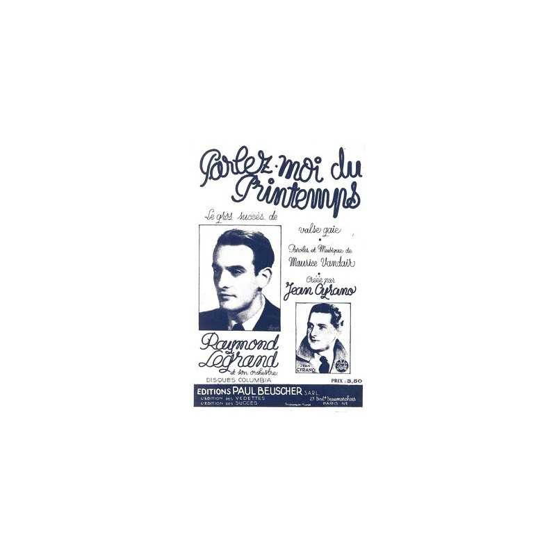 Partition PDF PARLEZ-MOI DU PRINTEMPS Jean CYRANO & Raymond LEGRAND